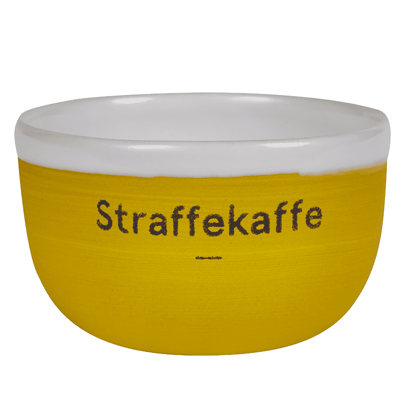 Espressokopp håndmalt gul