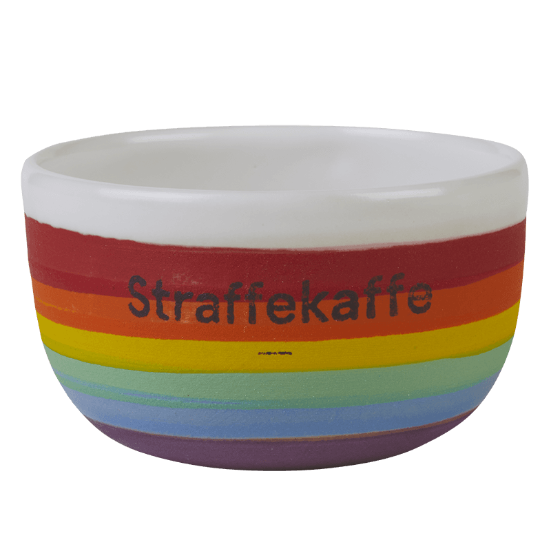 Espressokopp håndmalt regnbue