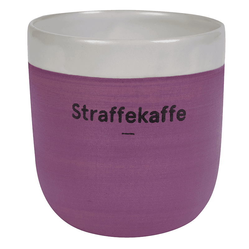 Kaffekrus lungo håndmalt lilla