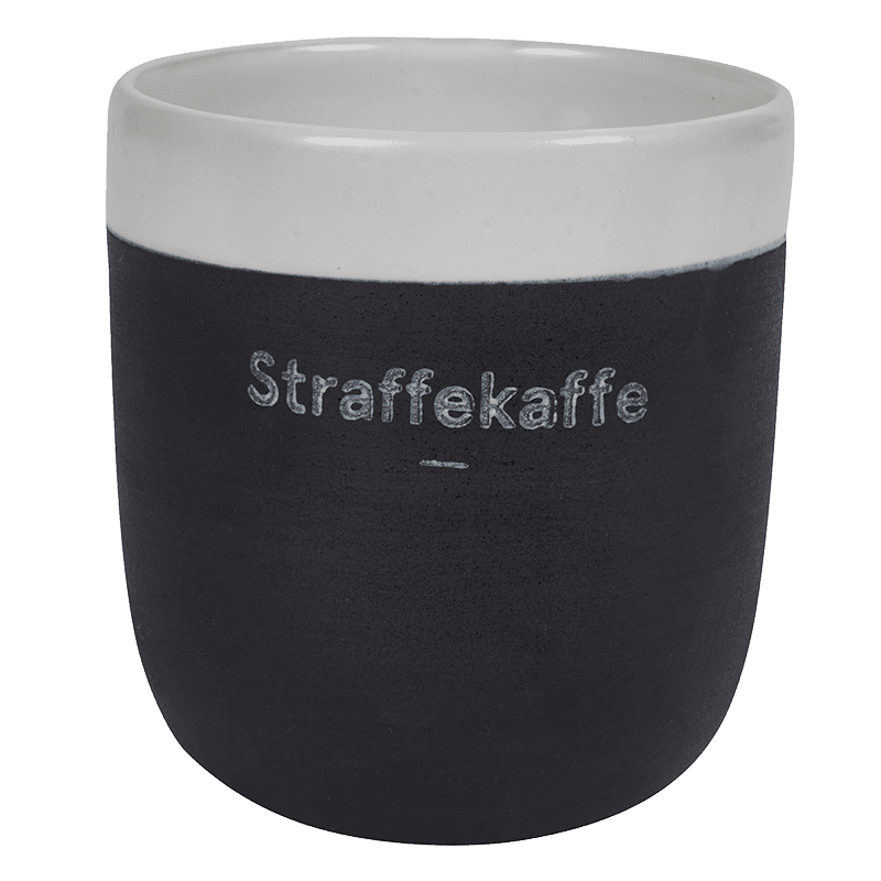 Kaffekrus lungo håndmalt svart