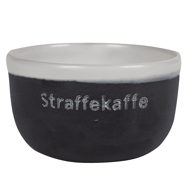 Espressokopp håndmalt svart