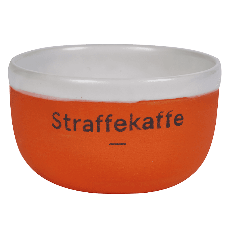 Espressokopp håndmalt oransje