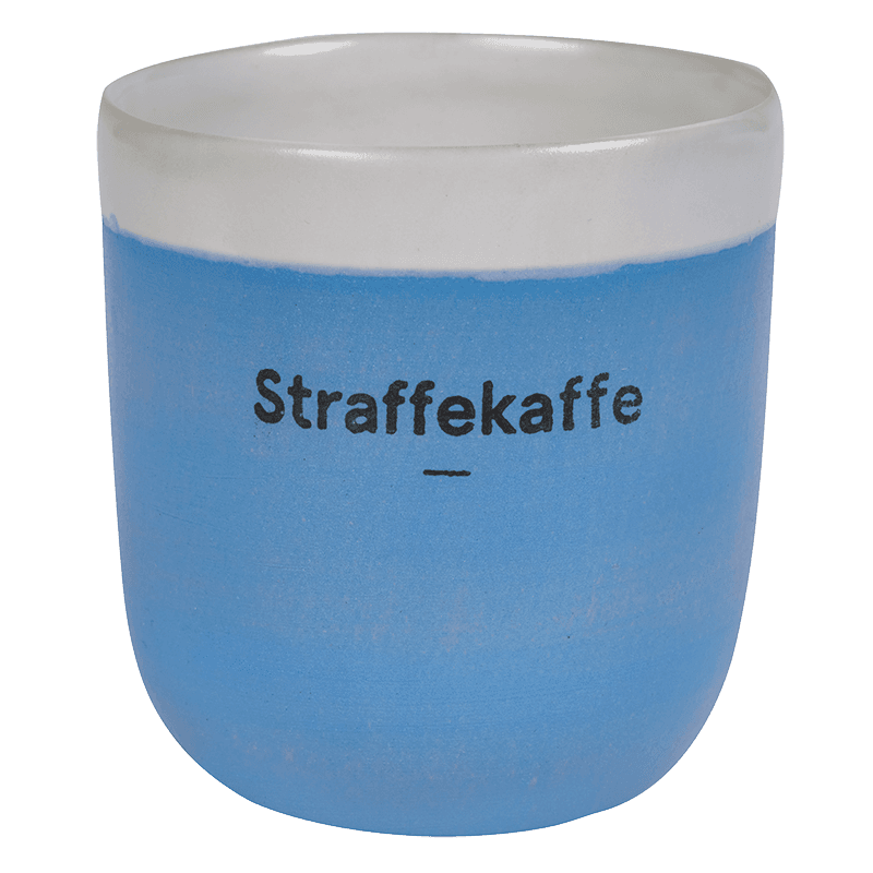 Kaffekrus lungo håndmalt babyblå